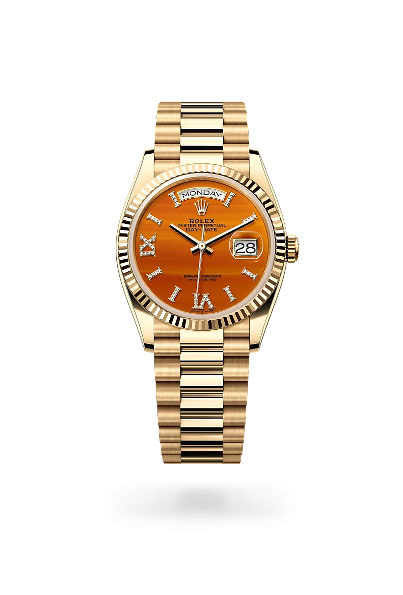 Rolex 36 mm, Oyster, yellow gold M128238-0088