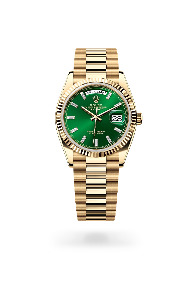 Rolex 36 mm, Oyster, yellow gold M128238-0130