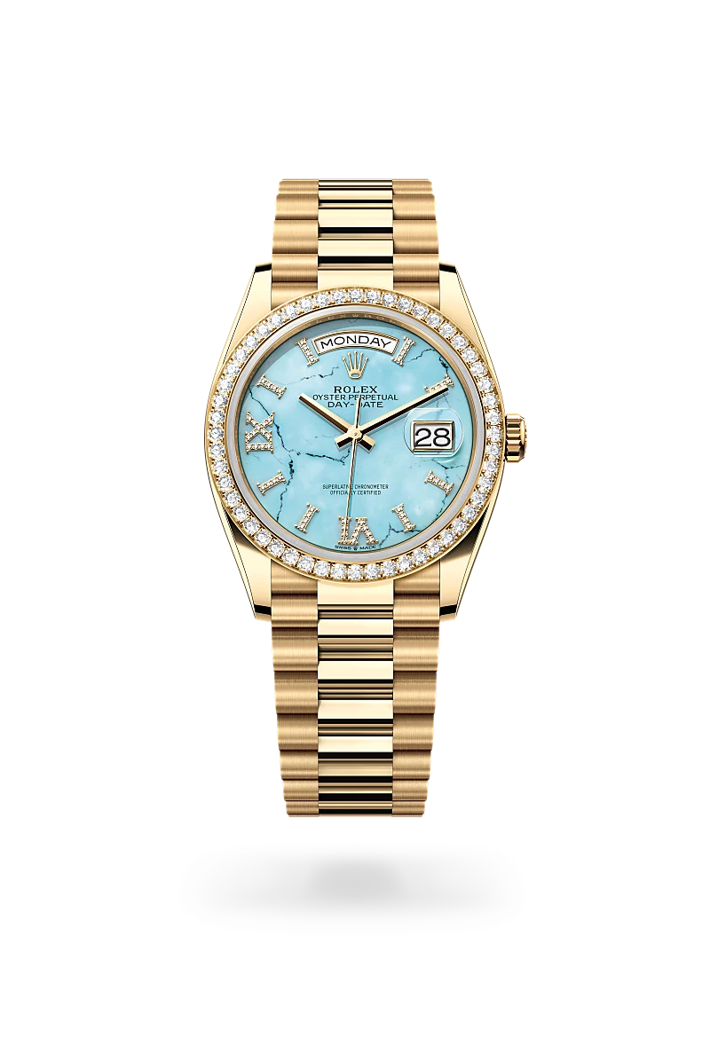 Rolex 36 mm, Oyster, yellow gold and diamonds M128348RBR-0037