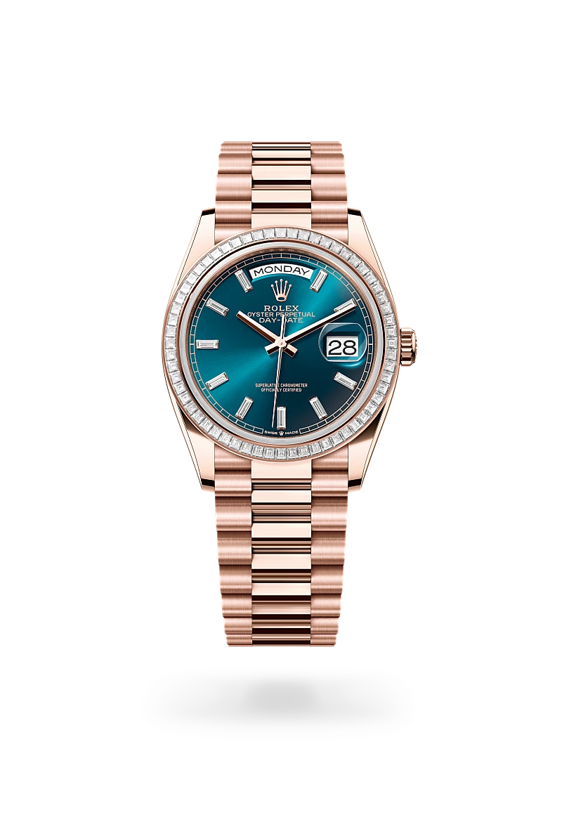Rolex Oyster, 36 mm, Everose gold and diamonds M128395TBR-0032