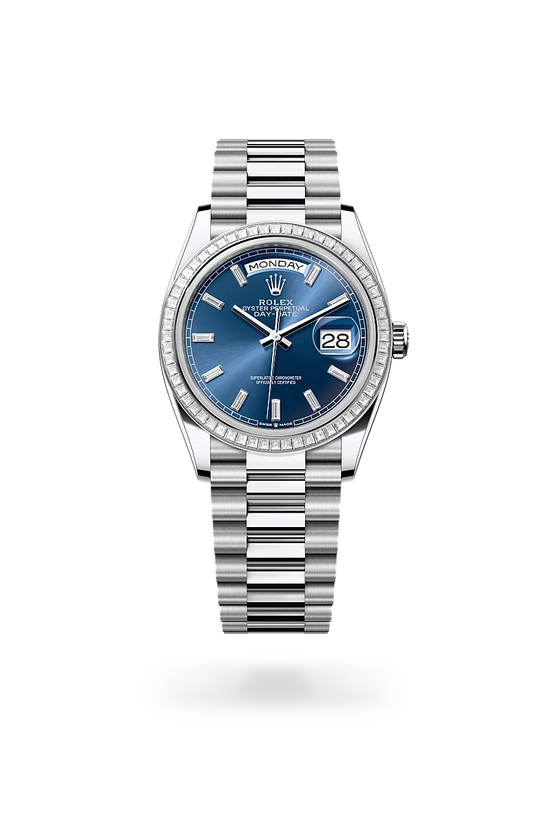 Rolex 36 mm, Oyster, platinum and diamonds M128396TBR-0024